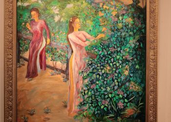 Lan tỏa giá trị di sản áo dài Việt Nam qua hội họa